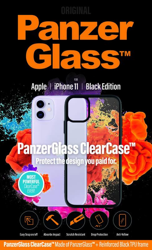 Kryt na mobil PanzerGlass pro Apple iPhone 11 černý průhledný, Kryt, na, mobil, PanzerGlass, pro, Apple, iPhone, 11, černý, průhledný