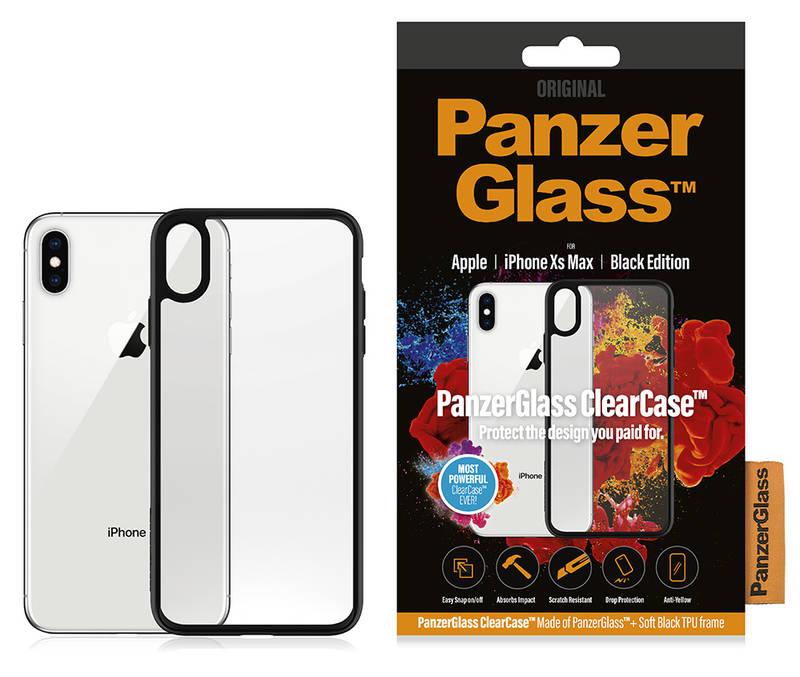 Kryt na mobil PanzerGlass pro Apple iPhone Xs Max černý průhledný