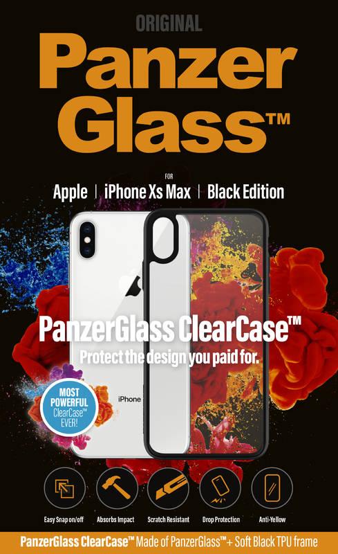 Kryt na mobil PanzerGlass pro Apple iPhone Xs Max černý průhledný