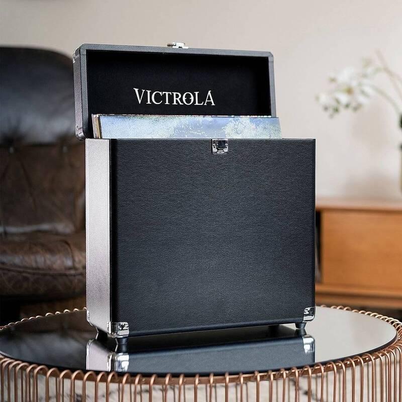 Kufřík Victrola na vinylové desky černý