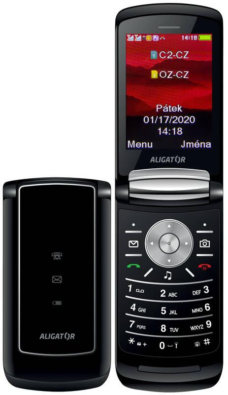 Mobilní telefon Aligator DV800 Dual SIM černý