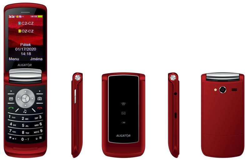 Mobilní telefon Aligator DV800 Dual SIM červený
