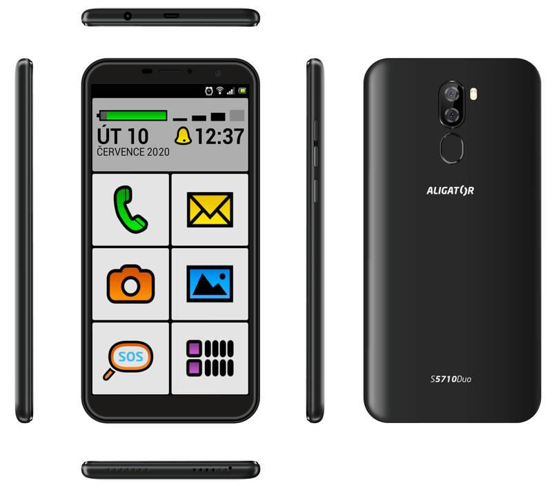 Mobilní telefon Aligator S5710 Senior černý, Mobilní, telefon, Aligator, S5710, Senior, černý
