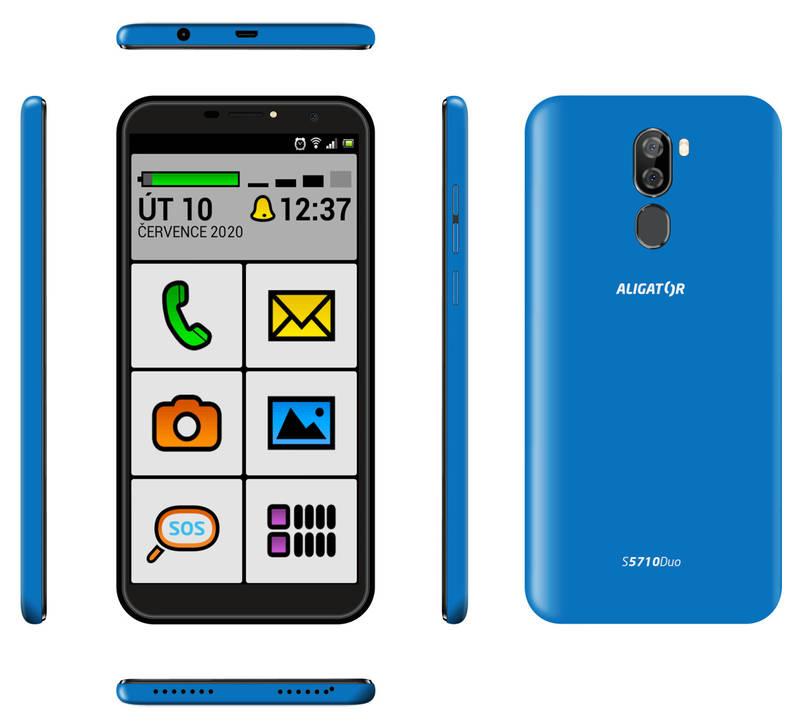 Mobilní telefon Aligator S5710 Senior modrý