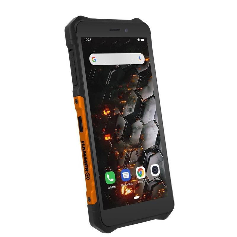 Mobilní telefon myPhone Hammer Iron 3 3G černý oranžový, Mobilní, telefon, myPhone, Hammer, Iron, 3, 3G, černý, oranžový