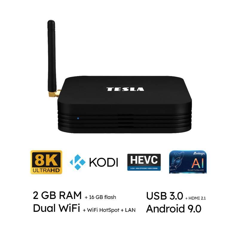 Multimediální centrum Tesla MediaBox X500 8K HDR černý