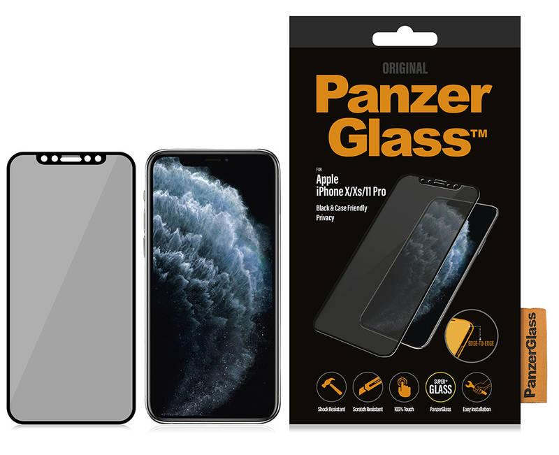 Ochranné sklo PanzerGlass Edge-to-Edge Privacy pro Apple iPhone X Xs 11 Pro černé