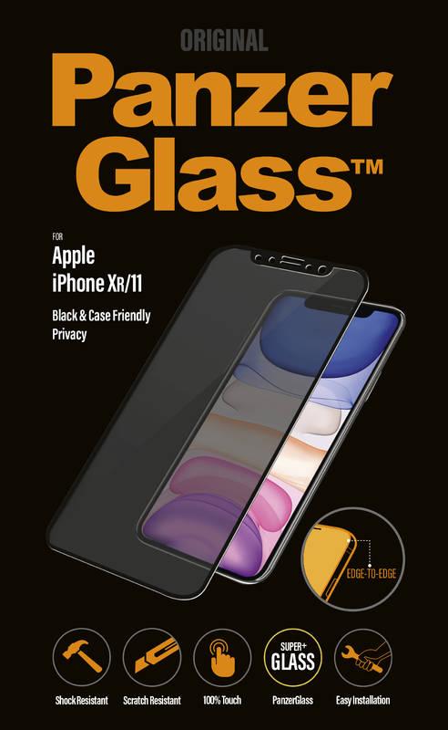 Ochranné sklo PanzerGlass Edge-to-Edge Privacy pro Apple iPhone XR 11 černé