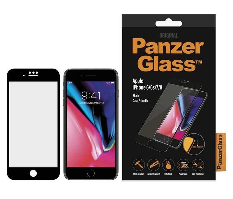 Ochranné sklo PanzerGlass Edge-to-Edge pro Apple iPhone 6 6s 7 8 černé