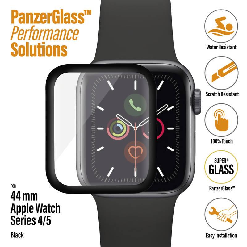 Ochranné sklo PanzerGlass pro Apple Watch 4 5 44 mm černé, Ochranné, sklo, PanzerGlass, pro, Apple, Watch, 4, 5, 44, mm, černé