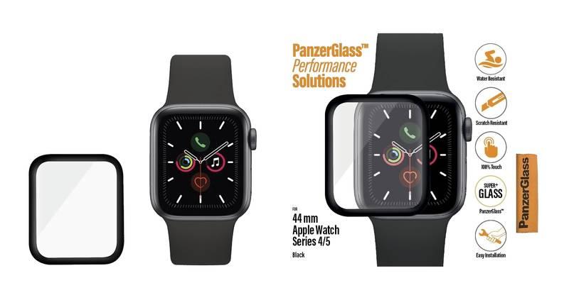 Ochranné sklo PanzerGlass pro Apple Watch 4 5 44 mm černé