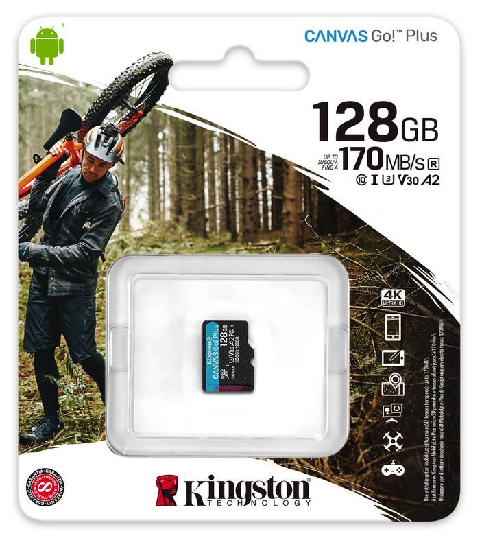 Paměťová karta Kingston Canvas Go! Plus MicroSDXC 128GB UHS-I U3