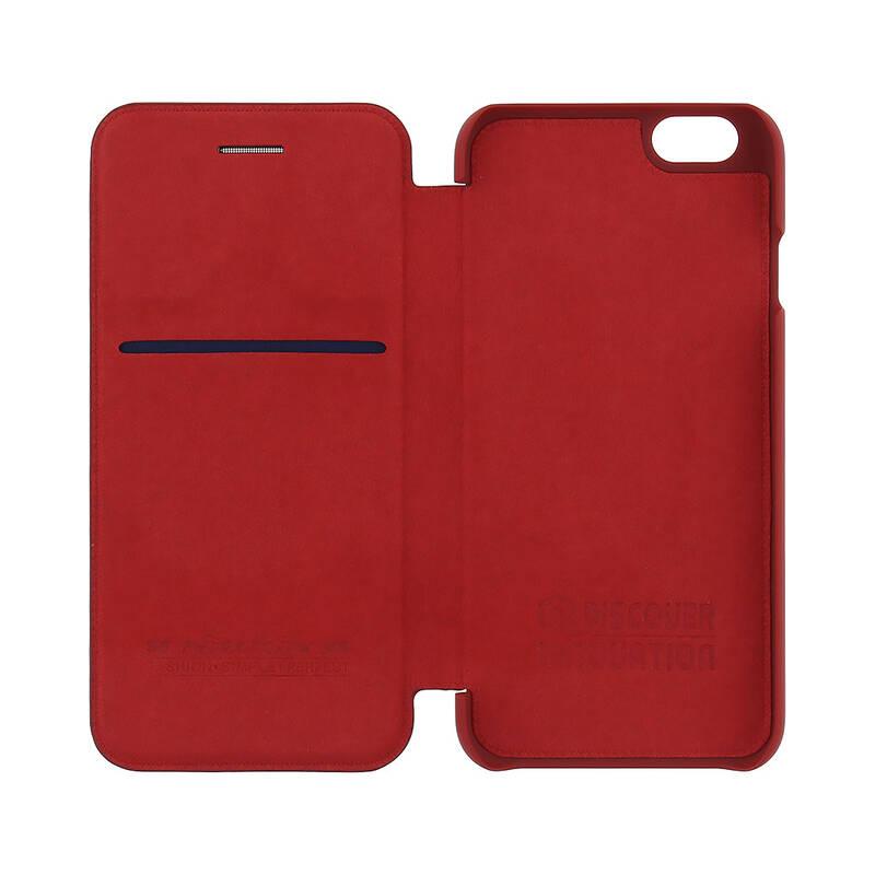 Pouzdro na mobil flipové Nillkin Qin Book pro Apple iPhone 6 6s červené