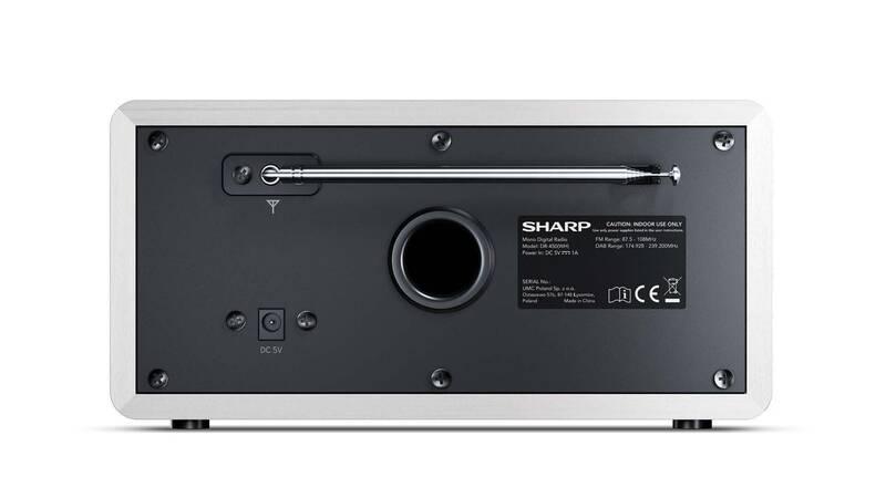 Radiopřijímač s DAB Sharp DR-450WH bílý