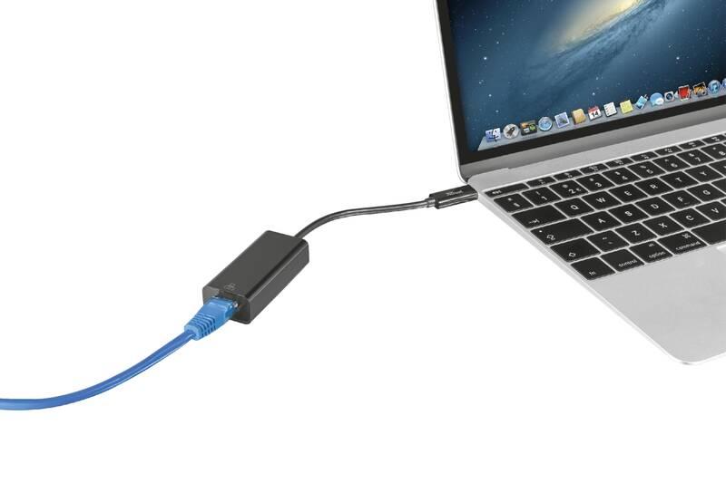 Redukce Trust USB-C RJ45 černá