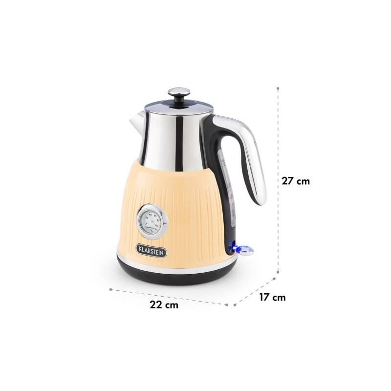 Rychlovarná konvice Klarstein Cancan krémová