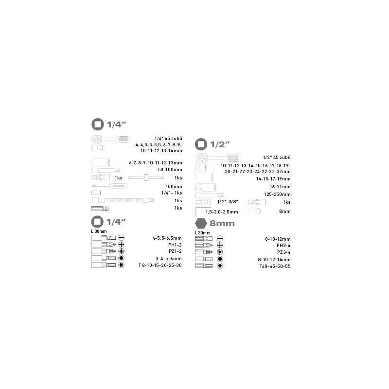 Sada gola klíčů EXTOL Craft 918094