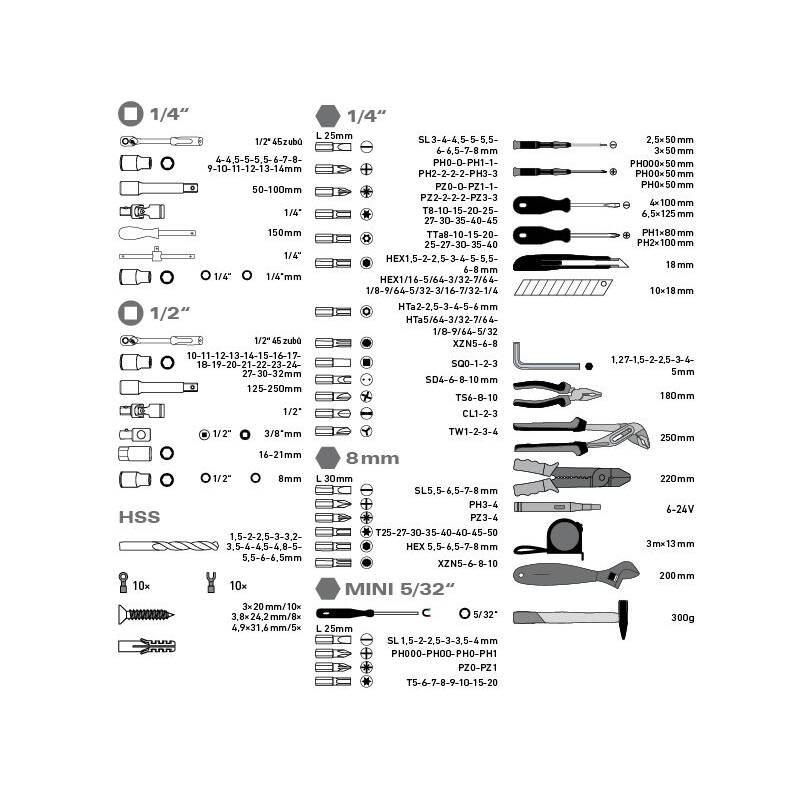 Sada nářadí EXTOL Craft 918303