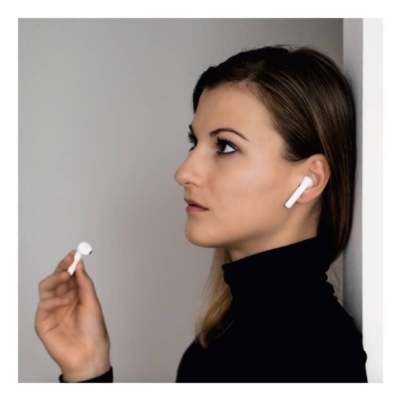 Sluchátka Swissten Flypods bílá