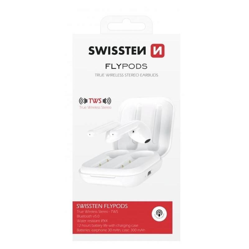 Sluchátka Swissten Flypods bílá