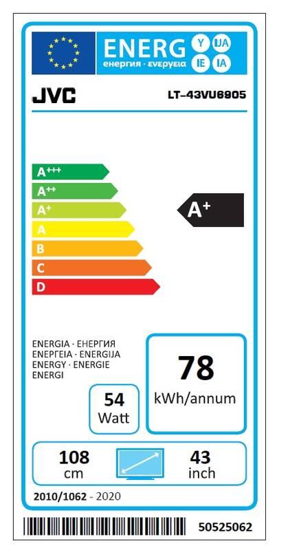 Televize JVC LT-43VU6905 černá