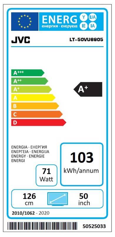 Televize JVC LT-50VU6905 černá