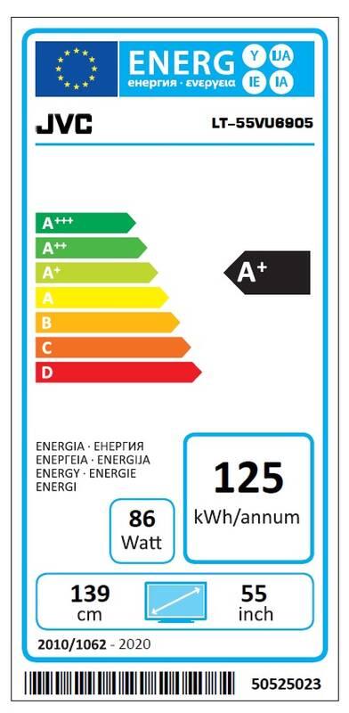 Televize JVC LT-55VU6905 černá