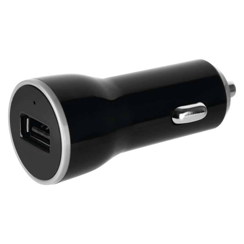 Adaptér do auta EMOS 1x USB, Micro USB kabel, USB-C redukce, 1m černý