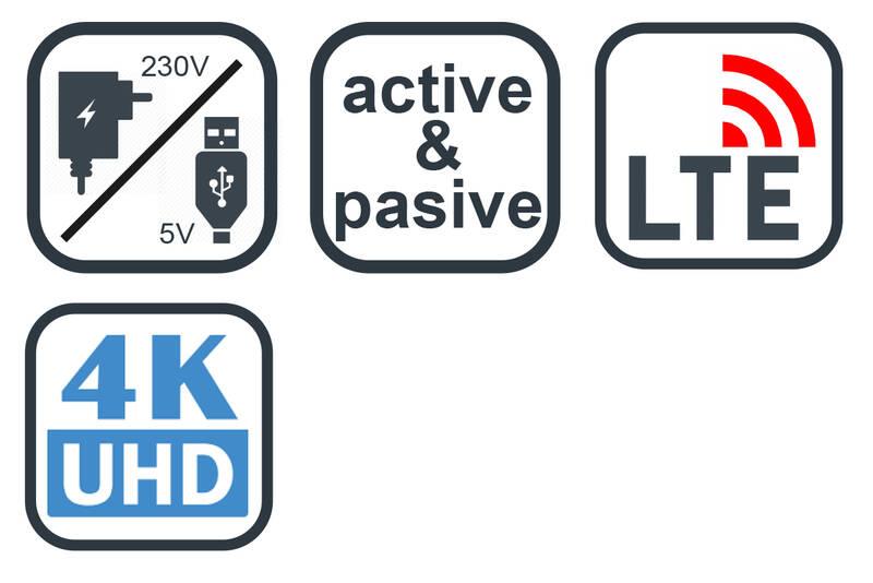 Anténa pokojová Evolveo Xany 5 LTE 230 5V, 38dBi aktivní pokojová DVB-T2, LTE filtr, Anténa, pokojová, Evolveo, Xany, 5, LTE, 230, 5V, 38dBi, aktivní, pokojová, DVB-T2, LTE, filtr