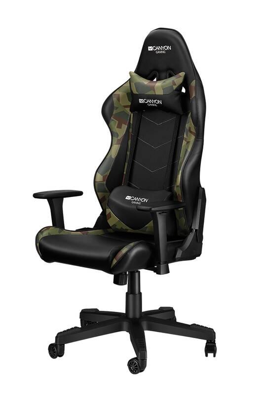 Herní židle Canyon Argama černá zelená