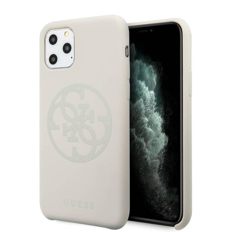 Kryt na mobil Guess 4G Silicone Tone pro iPhone 11 Pro Max bílý