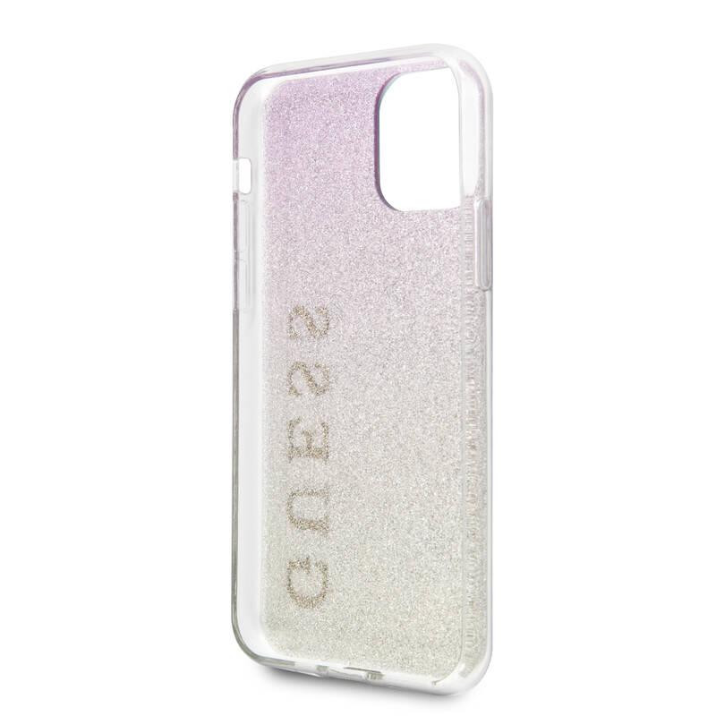 Kryt na mobil Guess Glitter Gradient pro iPhone 11 růžový