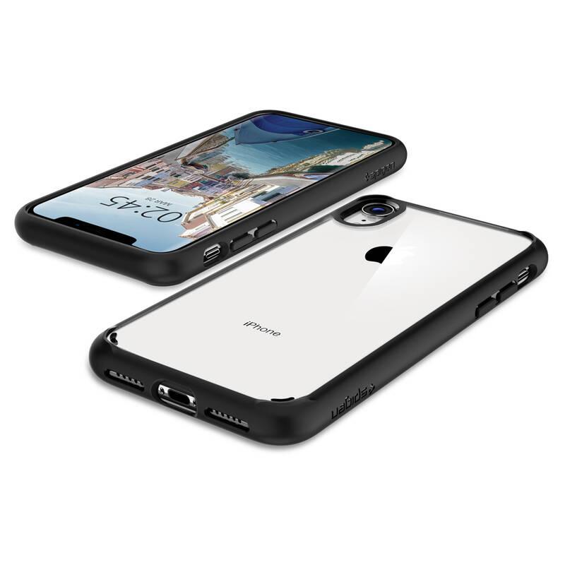 Kryt na mobil Spigen Ultra Hybrid pro Apple iPhone XR černý průhledný, Kryt, na, mobil, Spigen, Ultra, Hybrid, pro, Apple, iPhone, XR, černý, průhledný