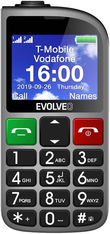 Mobilní telefon Evolveo EasyPhone FM stříbrný, Mobilní, telefon, Evolveo, EasyPhone, FM, stříbrný