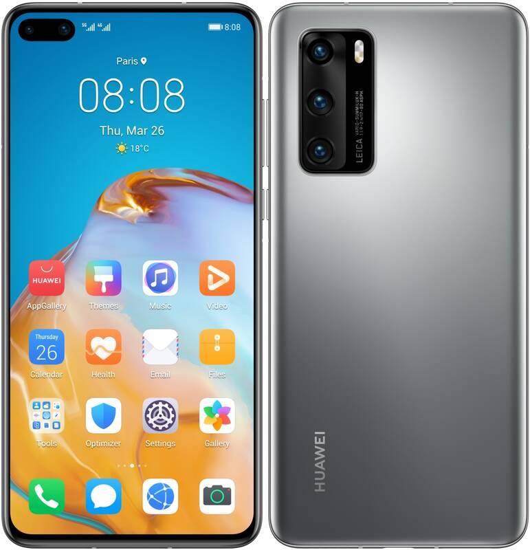 Mobilní telefon Huawei P40 šedý