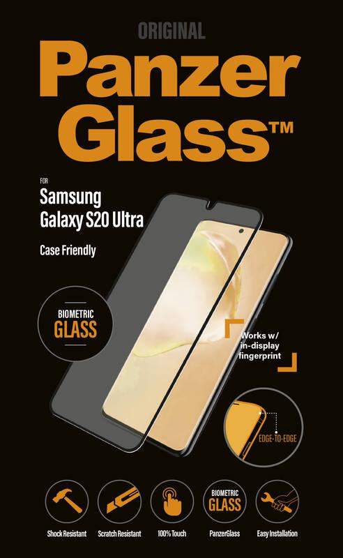 Ochranné sklo PanzerGlass Edge-to-Edge pro Samsung Galaxy S20 Ultra černé, Ochranné, sklo, PanzerGlass, Edge-to-Edge, pro, Samsung, Galaxy, S20, Ultra, černé