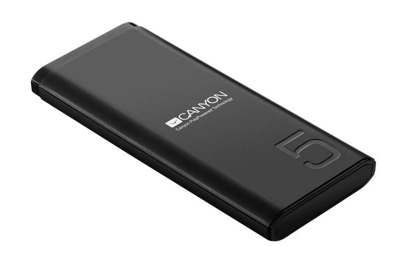 Powerbank Canyon 5000 mAh, USB-C černá, Powerbank, Canyon, 5000, mAh, USB-C, černá