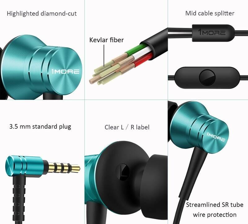 Sluchátka 1More Piston Fit modrá