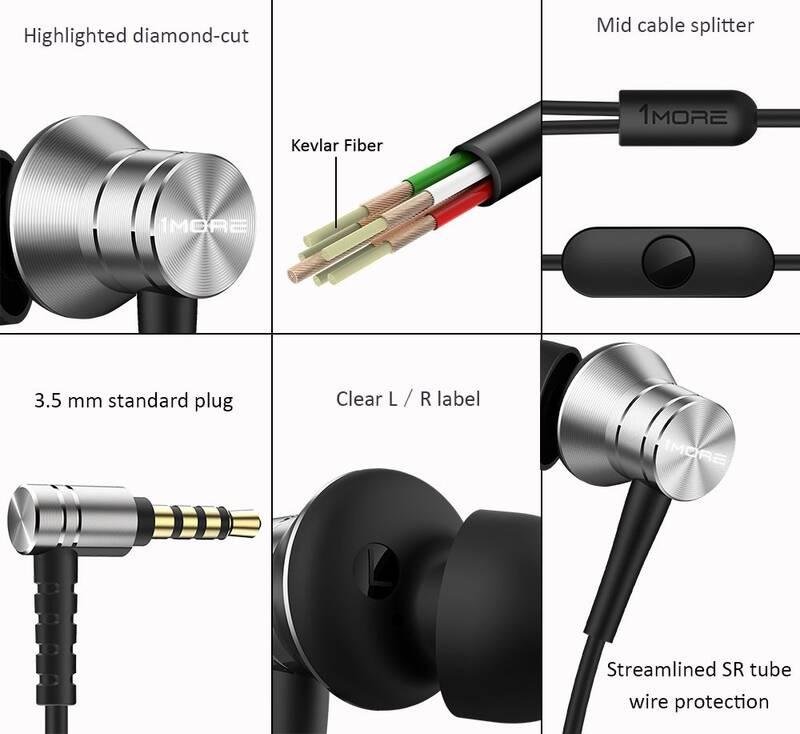 Sluchátka 1More Piston Fit stříbrná