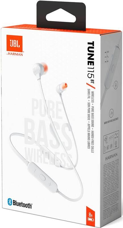 Sluchátka JBL Tune 115BT bílá