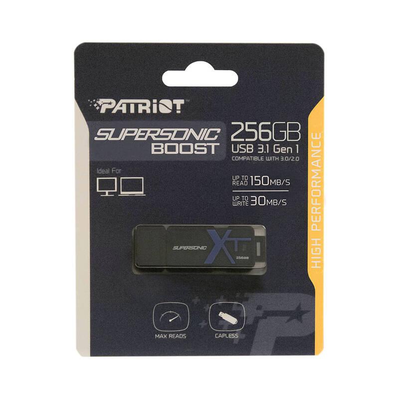USB Flash Patriot Supersonic Boost 256 GB černý, USB, Flash, Patriot, Supersonic, Boost, 256, GB, černý