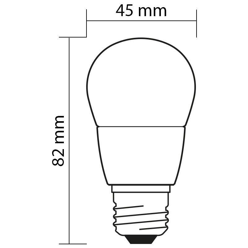 Žárovka LED McLED kapka, 5,5W, E27, teplá bílá