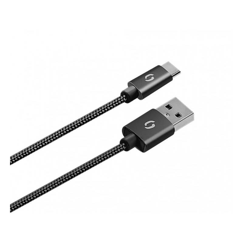 Adaptér do auta Aligator 2xUSB, smart IC, 3,4A USB-C kabel černý