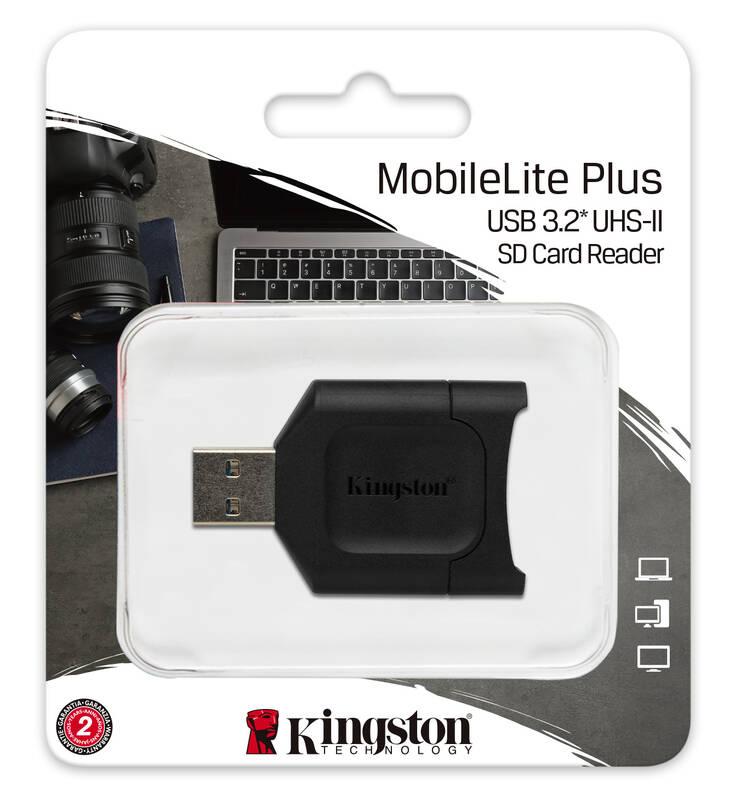 Čtečka paměťových karet Kingston SD MobileLite Plus UHS-II černá, Čtečka, paměťových, karet, Kingston, SD, MobileLite, Plus, UHS-II, černá