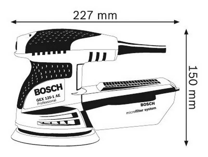 Excentrická bruska Bosch GEX 125-1 AE, 0601387500