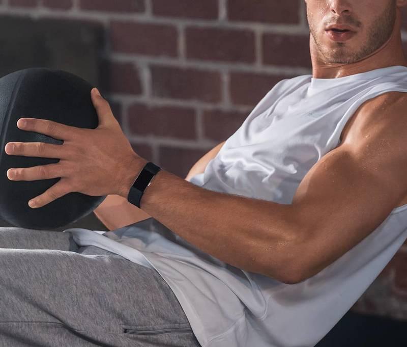 Fitness náramek Fitbit Charge 2 large - Black Gunmetal