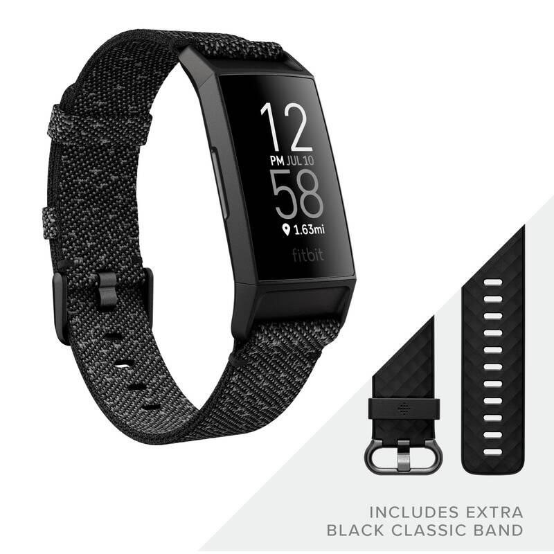 Fitness náramek Fitbit Charge 4 Special Edition - Granite Woven