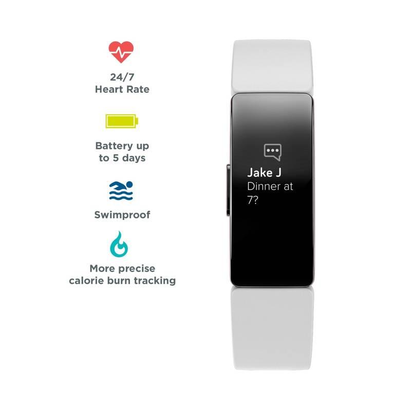 Fitness náramek Fitbit Inspire HR - White Black