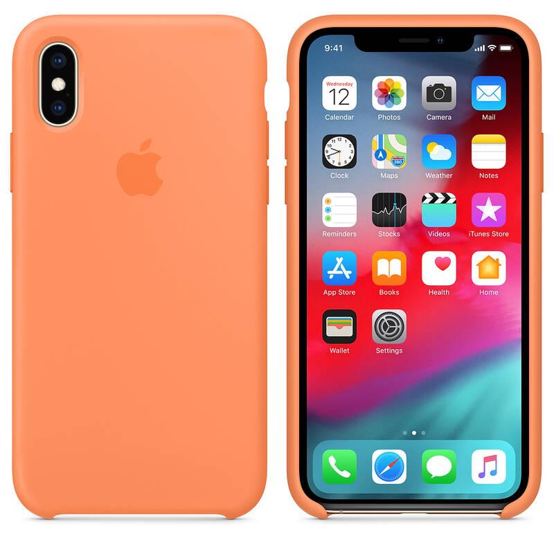 Kryt na mobil Apple Silicone Case pro iPhone Xs - papájový, Kryt, na, mobil, Apple, Silicone, Case, pro, iPhone, Xs, papájový