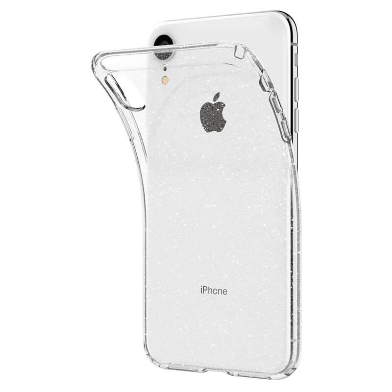 Kryt na mobil Spigen Liquid Crystal Glitter pro Apple iPhone XR průhledný